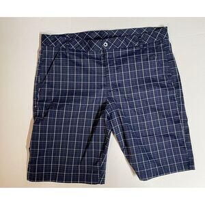Fila Sport‎ Golf Blue Plaid Flat Front Chino Shorts 38